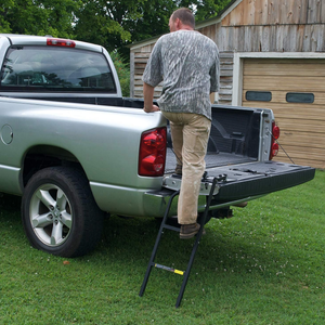 Details About Truck Bed Tailgate Step Ladder Ford Ram Duty Cargo Pickup Folding Universal Flat