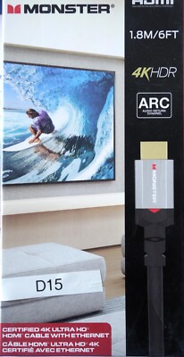 Monster Cable HDMI Essentials UHD 4K HDR 22.5GBPS - 1,8m