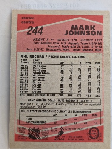 1989 NHL O-Pee-Chee OPC Hockey Cards Pick Your Cards - Picture 310 of 390