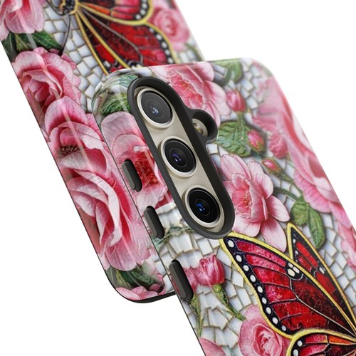Rose Tough Case Butterfly Mosaic Pink iphone 16 15 14 13 S25 S24 S23 S22 - 第 164/240 張圖片