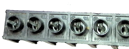5 ea 10 Position Terminal Block Solder Turret PCB Mount .44" 20A Buchanan SSB7 - Picture 2 of 7