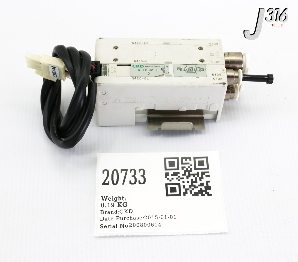 a 20733 CKD SOLENOID VLVS BLK W/ VLV BIBUS N4E0-ER N4E0-EL & N4E0-Q