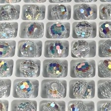 Crystal AB, Preciosa Czech MC Round RICH CUT Disco Ball Beads 10mm 24pcs