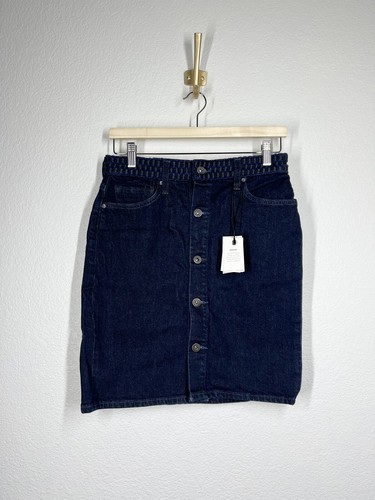 Levis Made & Crafted Button Front High Rise Denim Skirt Size 27 Handloomed
