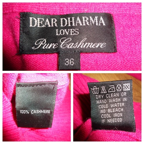 DEAR DHARMA 100% CASHMERE FUCHSIA PINK 