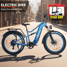 1800W E-Bike 38MPH 26" Fat Tire 52V Motor 30Ah Electric Bicycle For Adults Beach