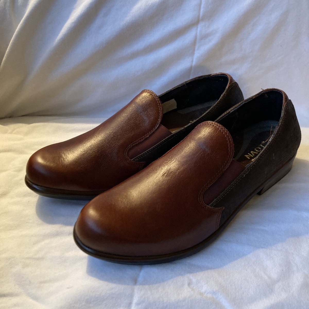 Naot Brown Leather Womens Shoes Loafers Sz 6 37 | eBay display picture 3