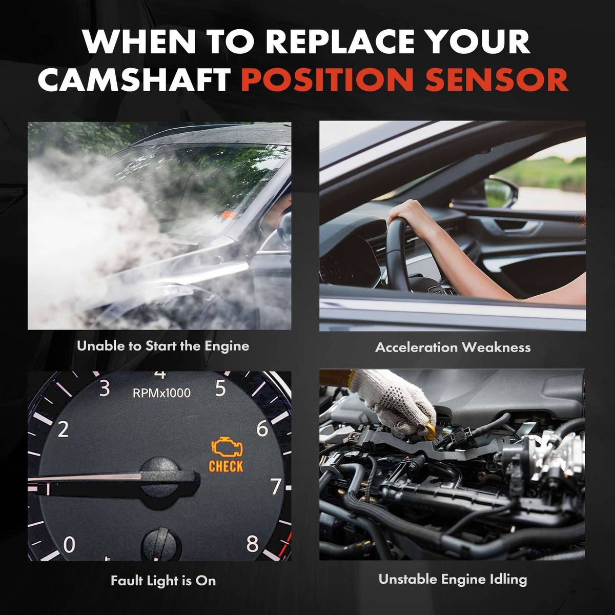 33100-65d00 J5t23182 Camshaft Position Sensor For Chevrolet Metro - View #3