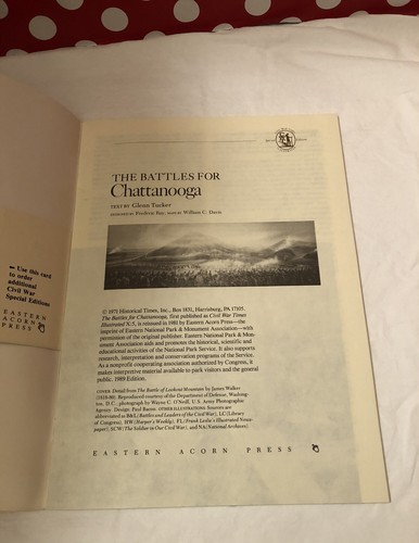 Lot 4 Civil War Times Illustrated Books Chattanooga Gettysburg Chancellorsville - Imagen 10 de 12