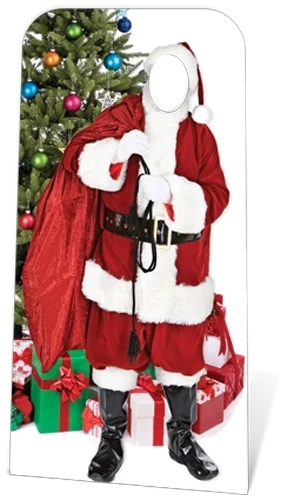 Father Christmas 'Stand In' Cardboard Cutout Figure 186cm Tall - Xmas Party Fun