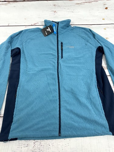 COLUMBIA TITAN PASS 3.0 FLEECE ZIP-UP JACKET Sweater Pullover BLUE Men’s Sz 2xt - Picture 3 of 8