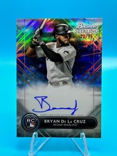 2022 Bowman Sterling-BRYAN De La CRUZ RC -Blue Refractor Auto /25- Marlins