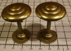 Lg Curtain Hold Backs Drapery Round Holdbacks Medallion Brush Gold Set/2