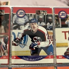 1990-91 Pro Set Hockey Card Fredrik Olausson Winnipeg Jets #335