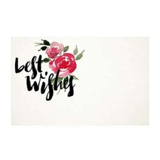 50 Best Wishes White Paper Cards Cardstock 10x6.5CM Shop After Sales Note Card 