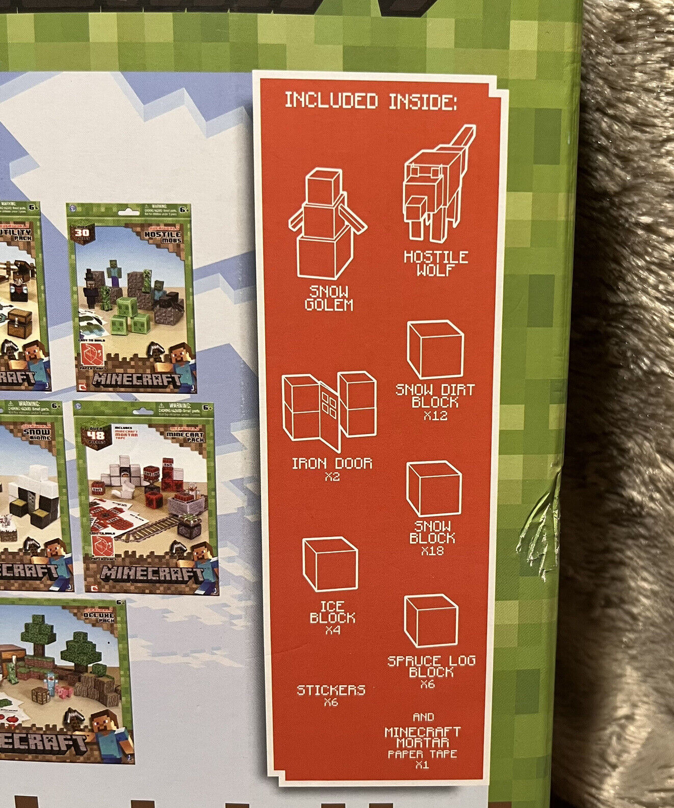 Minecraft Paper Craft - Overworld Shelter Pack – Partytoyz Inc