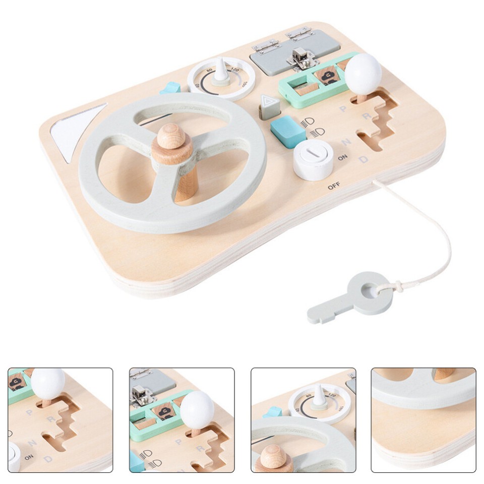 Fake Car Driving Toys Steering Wheel Puzzle Turn and Learn Driver Kids