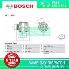 Fits Volvo XC60 V70 XC70 V60 S60 S80 2.0 D 2.4 2.5 Bosch Alternator #1
