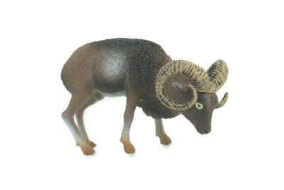 Wild Mountain Sheep Toy Argali Realistic Painted Rubber Model 3.5'' CH828 BB194