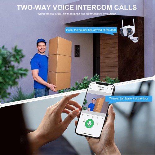 Telecamera IP Panoramica IR 5MP 180° WiFi Doppia Luce Microfono Altoparlante Rilevamento Movimento Cam - Foto 8 di 24