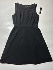 Tahari Arthur S. Levine Black Cocktail Dress Sleeveless Keyhole Size 8 NWT NEW