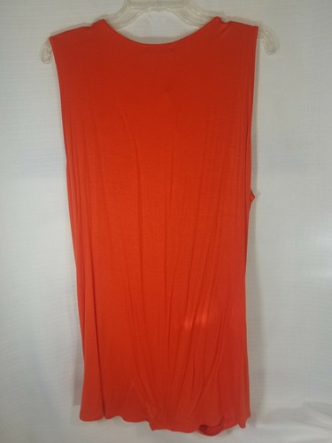 Dressbarn Womens Bright Orange V-Neck Sleeveless Top Shirt Tank Size 1X NEW TAGS - Picture 3 of 7