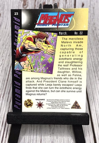 VALIANT PYRAMID #23 MAGNUS ROBOT FIGHTER MARCH NO. 22 - 1993 UPPER DECK VINTAGE - Picture 2 of 4