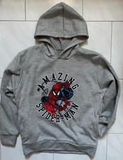Big Boy's Marvel Spiderman Hoodie Sweatshirt with Pockets Size M
