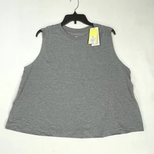 All In Motion Active Cinch Crop Tank Top Womens XXL Moisture Wicking Gray