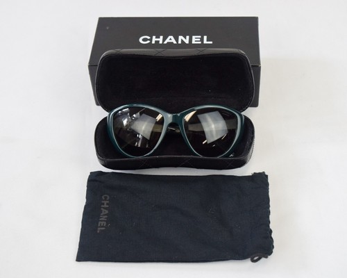 Gafas de sol Chanel Cat Eye Bijoux verde plata adornadas 5298-B 58-18-140 - Imagen 12 de 13