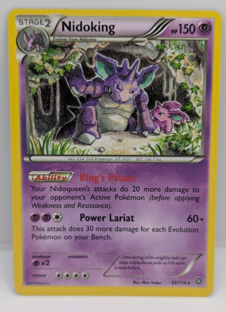 Nidoking 45/114 XY-Steam Siege Regular LP Pokemon