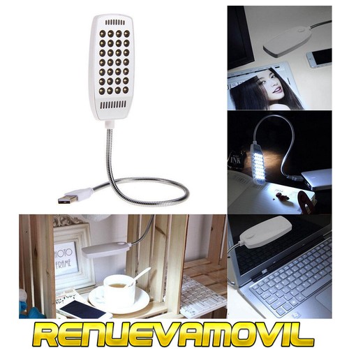 Lampara Con Luz Brillante Blanca USB Portátil PC Lectura Libro | eBay