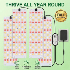 4Pk LED Grow Light Full Spectrum Indoor Plant Lamp Timer Dimmable Seed Starting
