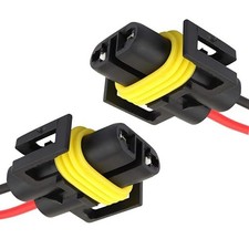 2 PCS H11 Socket Wire Harness Connectors, Waterproof Fog Light Harness Plug,
