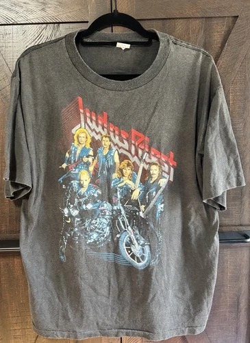 Judas Priest Ram It Down Tour T-Shirt Black Single 1980s vintage concert t-shirt, vintage, size XL, single stitch, B+ condition