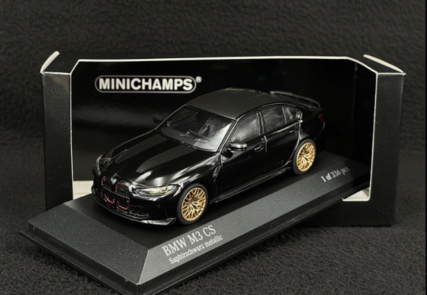 1/43 BMW M3 CS G80 Black Metallic 2023 Diecast Model Car by