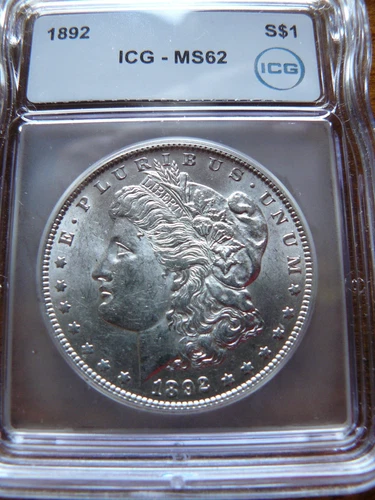 1892 Morgan Dollar ICG MS62  Choice