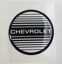 Nos Oem Chevrolet Monte Carlo Center Cap Insert 1983 - 88 Black Wsilver Letters