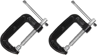 2 Inch C-Clamp Set, Heavy Duty Steel C Clamp Industrial Strength C Clamps for Wo