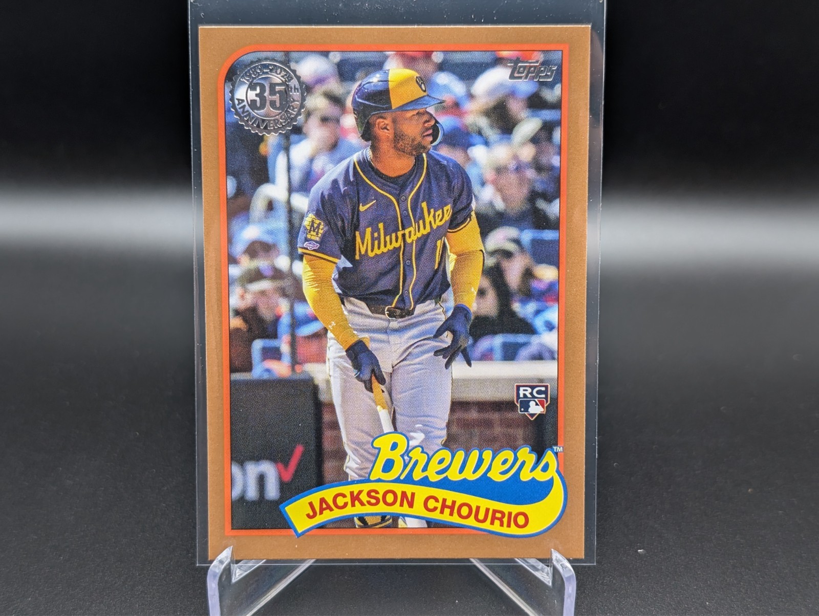 2024 Topps Update Series JACKSON CHOURIO Rookie 1989 35th Anniversary Gold /75