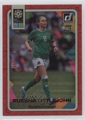 2023 Panini Donruss FIFA Women's World Cup Red 3/299 Ruesha Littlejohn #157 0ms6