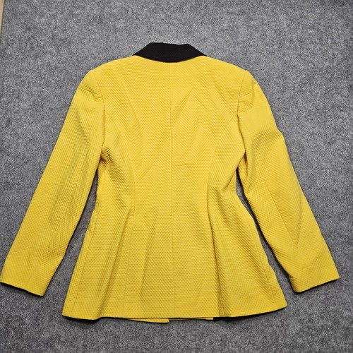 Vintage Olga Paris Quilted Blazer Lined Shoulder Pads Black Accents Medium - Picture 8 of 8