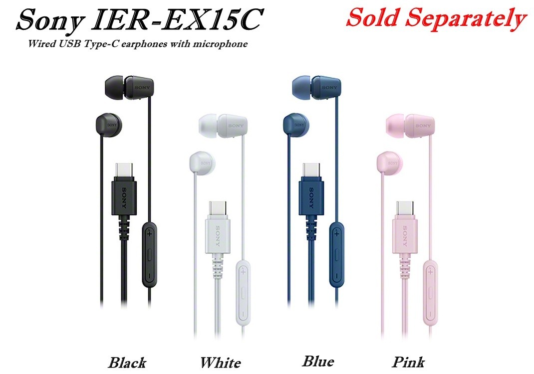 Sony IER-EX15C USB Type-C Wired In-Ear Earphones Mic Remote