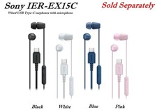 Sony IER-EX15C USB Type-C Wired In-Ear Earphones Mic Remote 5mmDriver NEW sealed
