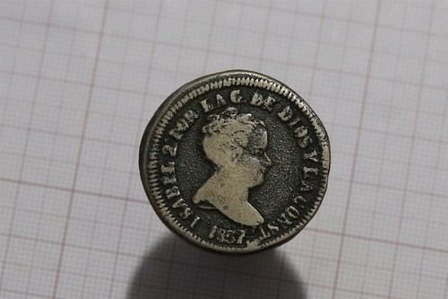 🧭 🇪🇸 SPAIN 8 MARAVEDIS 1837 PP PAMPLONA BETTER ON HAND B86 #K4240