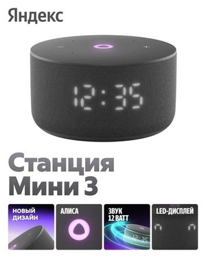 Smart speaker Alisa Yandex Station Mini 3 (new generation)ЯНДЕКС Станция Мини 3