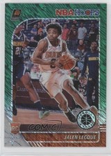 2019-20 Panini NBA Hoops Premium Stock Green Shimmer Prizm Jalen Lecque #254 3z3