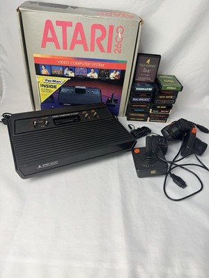 Atari 2600 Video Computer System Boxed Tested Console 16 Games Joystick PSU