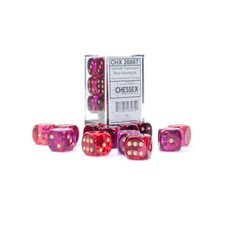 Chessex  16mm D6-W&uuml;rfel-Set (12) Nebula / Schwarz/Wei&szlig;