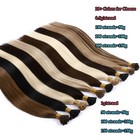 I Tip Remy Human Hair Extensions Keratin Stick Tip Pre Bonded Dark Brown 22inch — photo 2